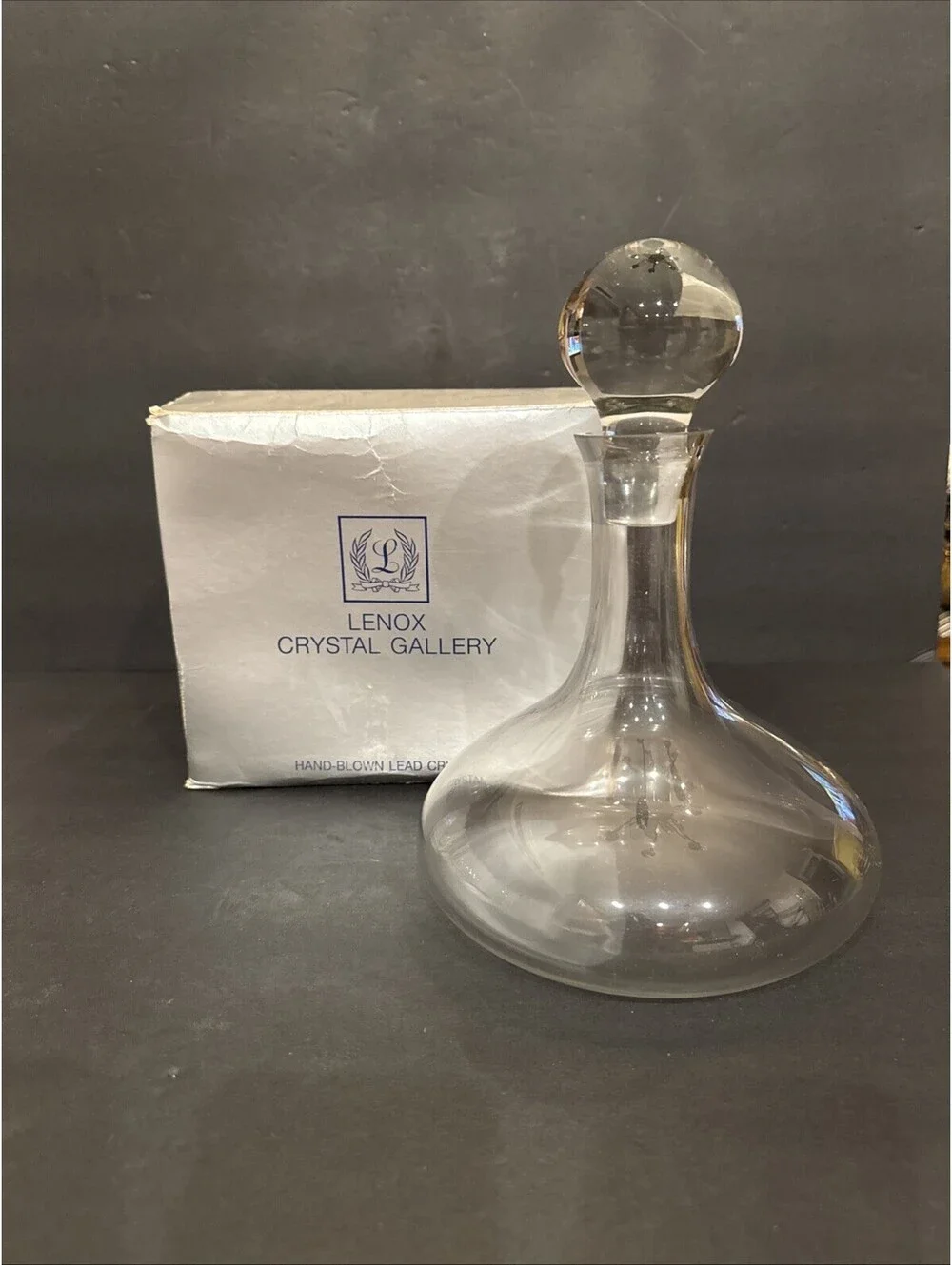 NEW Lenox Hand Blown Lead Crystal Mariner Decanter